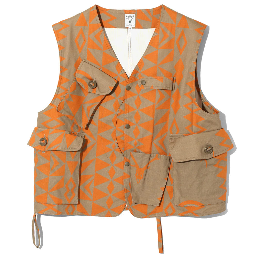 South2 West8 | Tenkara Vest - Cotton Ripstop / Printed 'Native S&T
