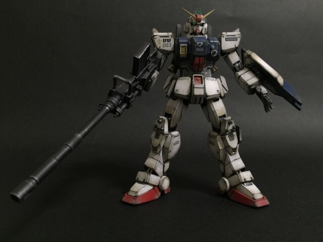 RX-79[G] 陸戦型ガンダム サンダース機 MG ウェザリング塗装 – Zang