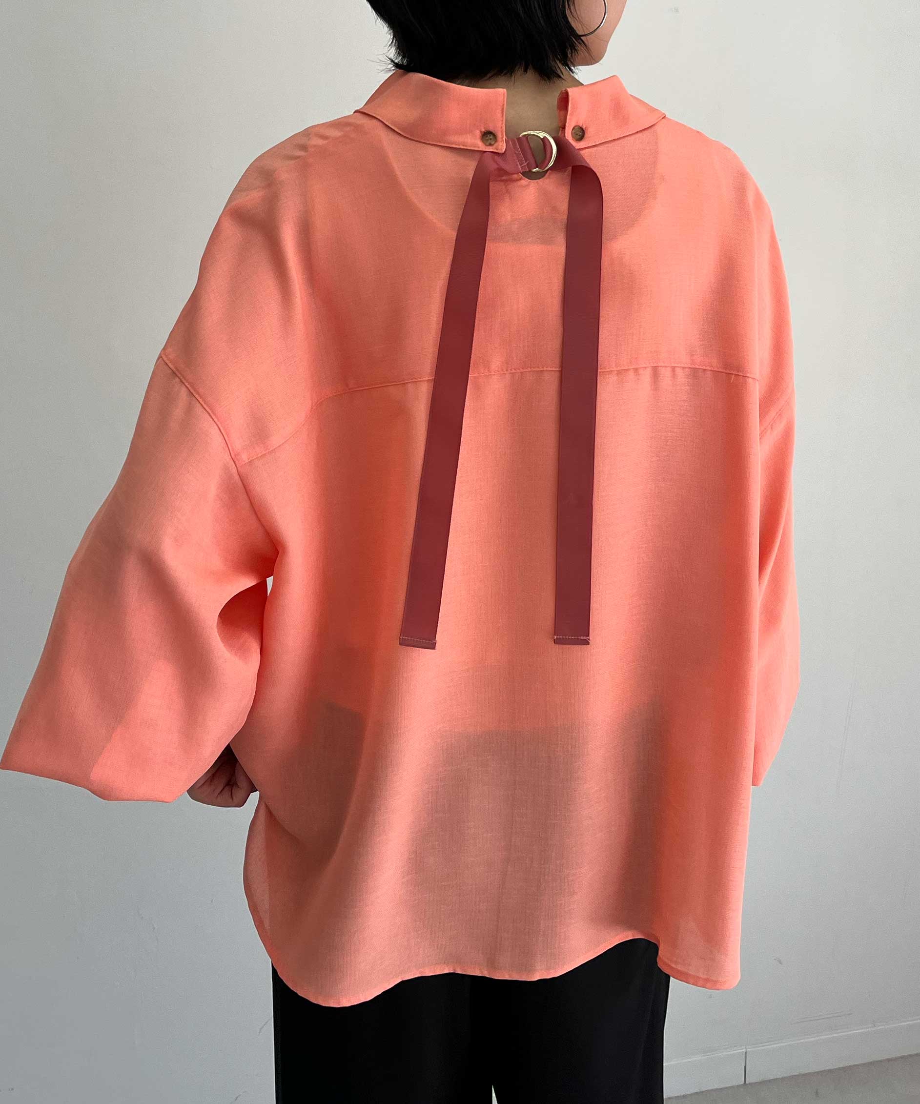 Back Ribbon Skipper Blouse