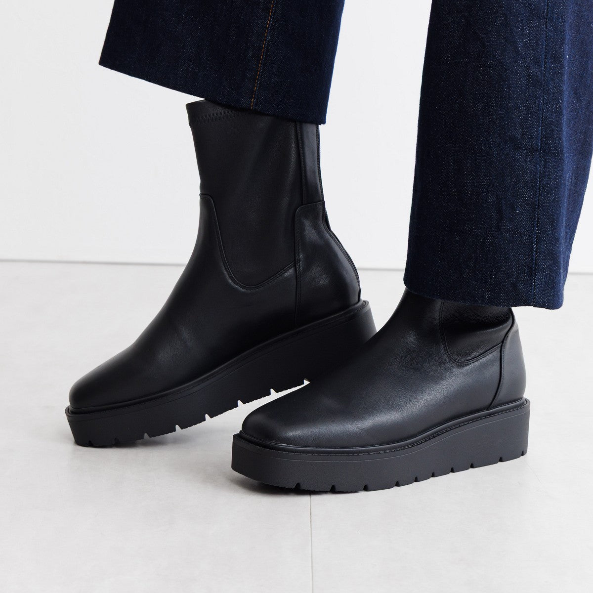 特別価格】プラットフォームストレッチブーツ/651421