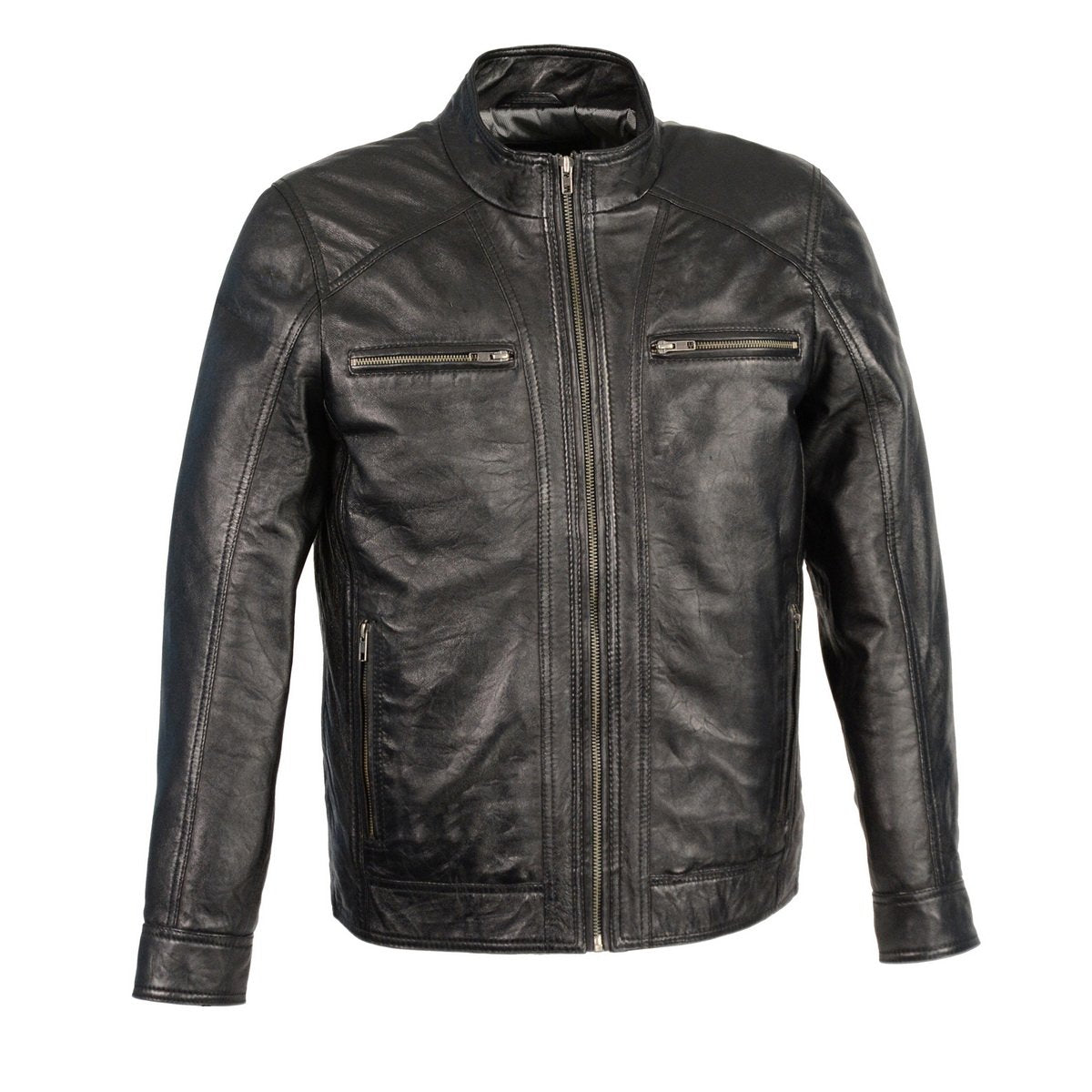 Milwaukee Leather Men's Black Motorcycle Fashion Leather Jacket