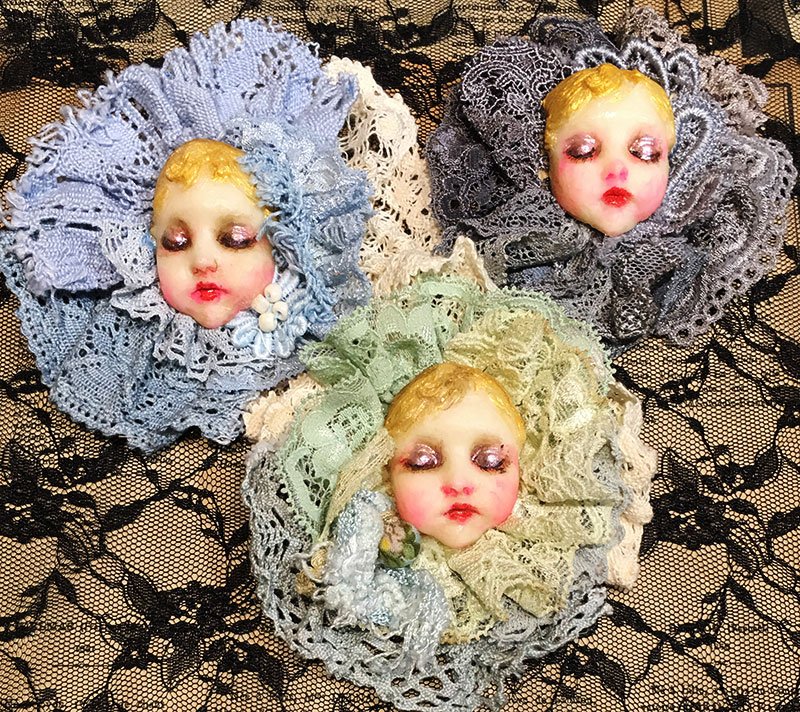 清水真理さんのお顔ブローチと紙雑貨が入荷しました | Guignol.blog