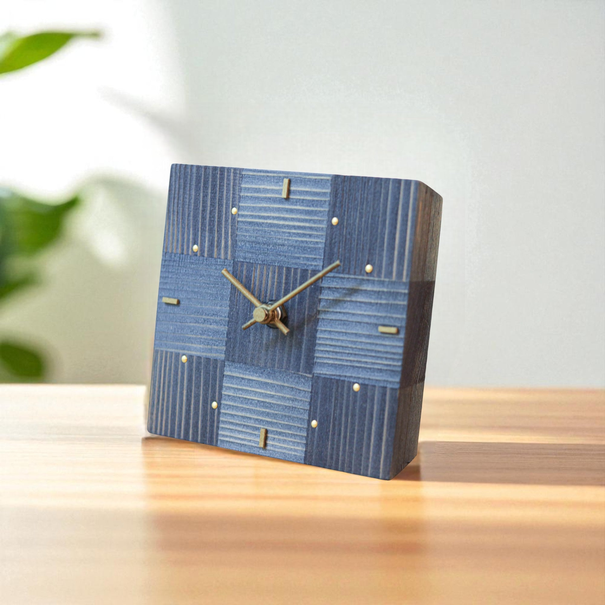 木工製品 置き時計 | ko NENRIN 大正浪漫 | 市松 藍 | ミマツ工芸