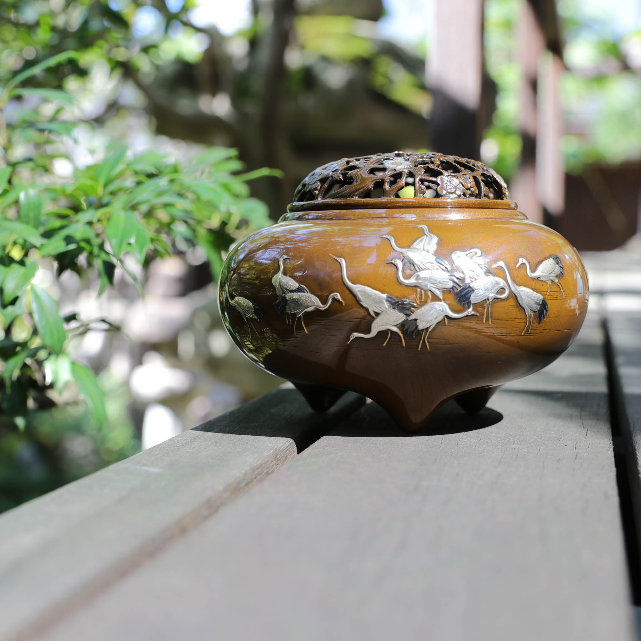 利久焜炉 安田工場 銅製 練炭コンロ アンティーク火鉢 骨董品 レア