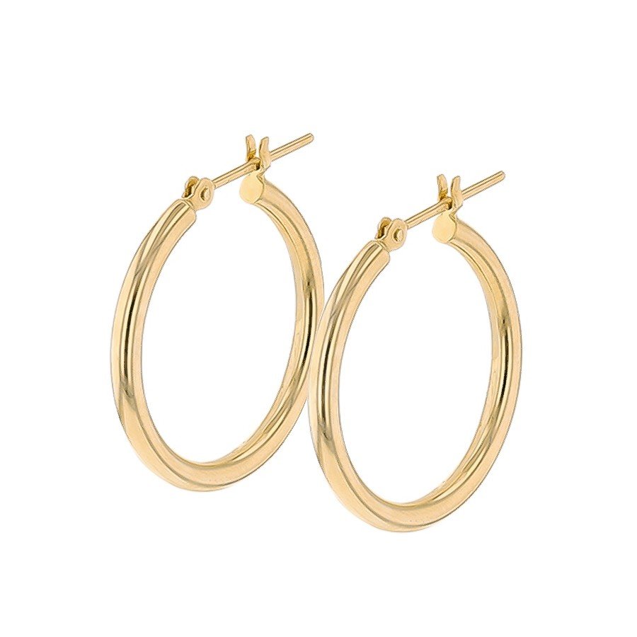 K18 イエローゴールド フープピアス（20mm） （7277729579165