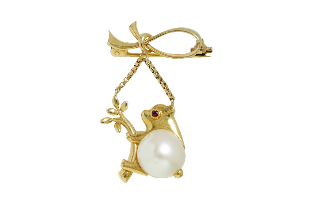 Pearl K18パール ルビーブローチ (NO.50295) – JEX宝石ギャラリー