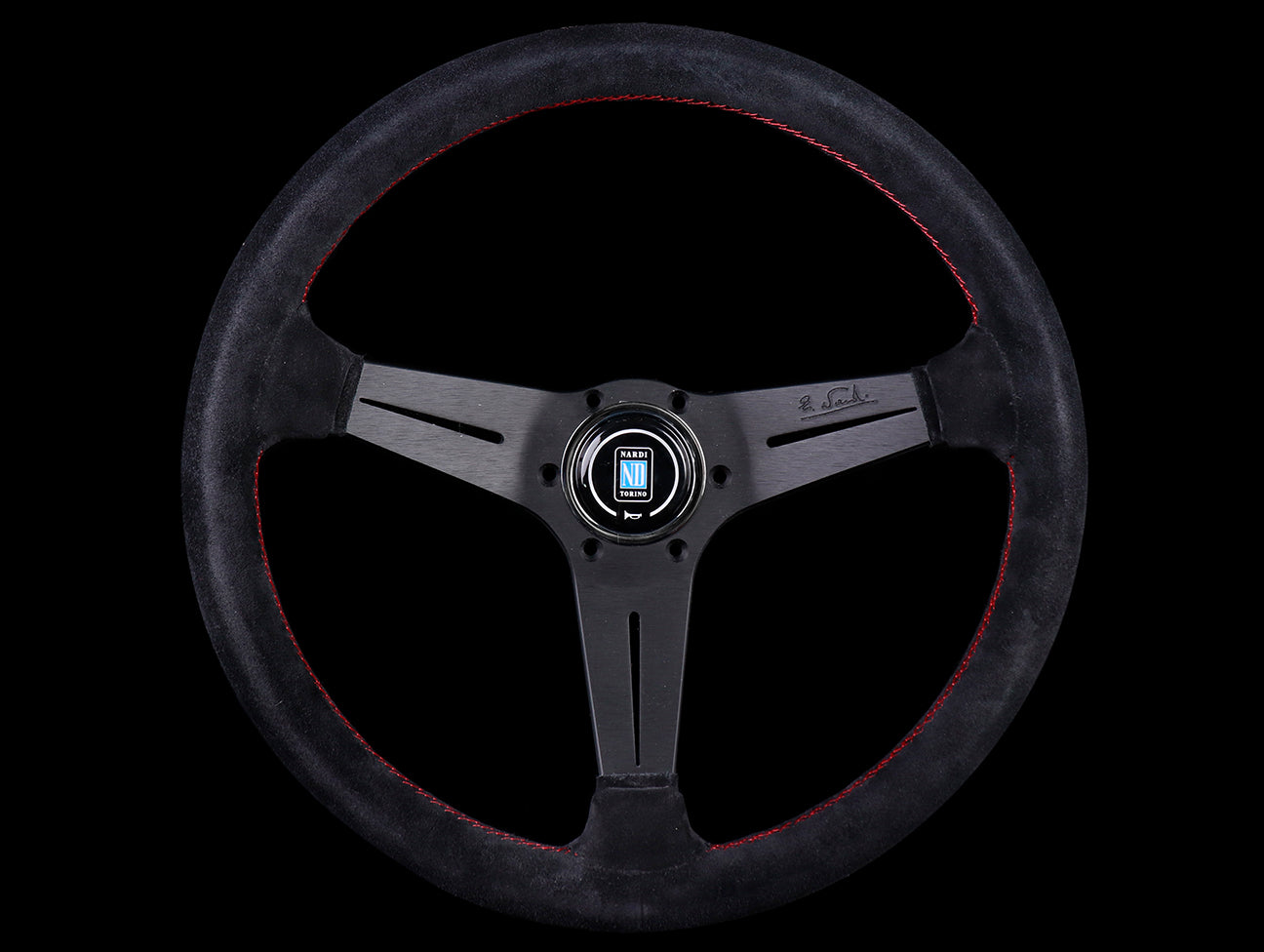 Nardi Sport Rally Deep Corn 350mm Steering Wheel - Black Suede