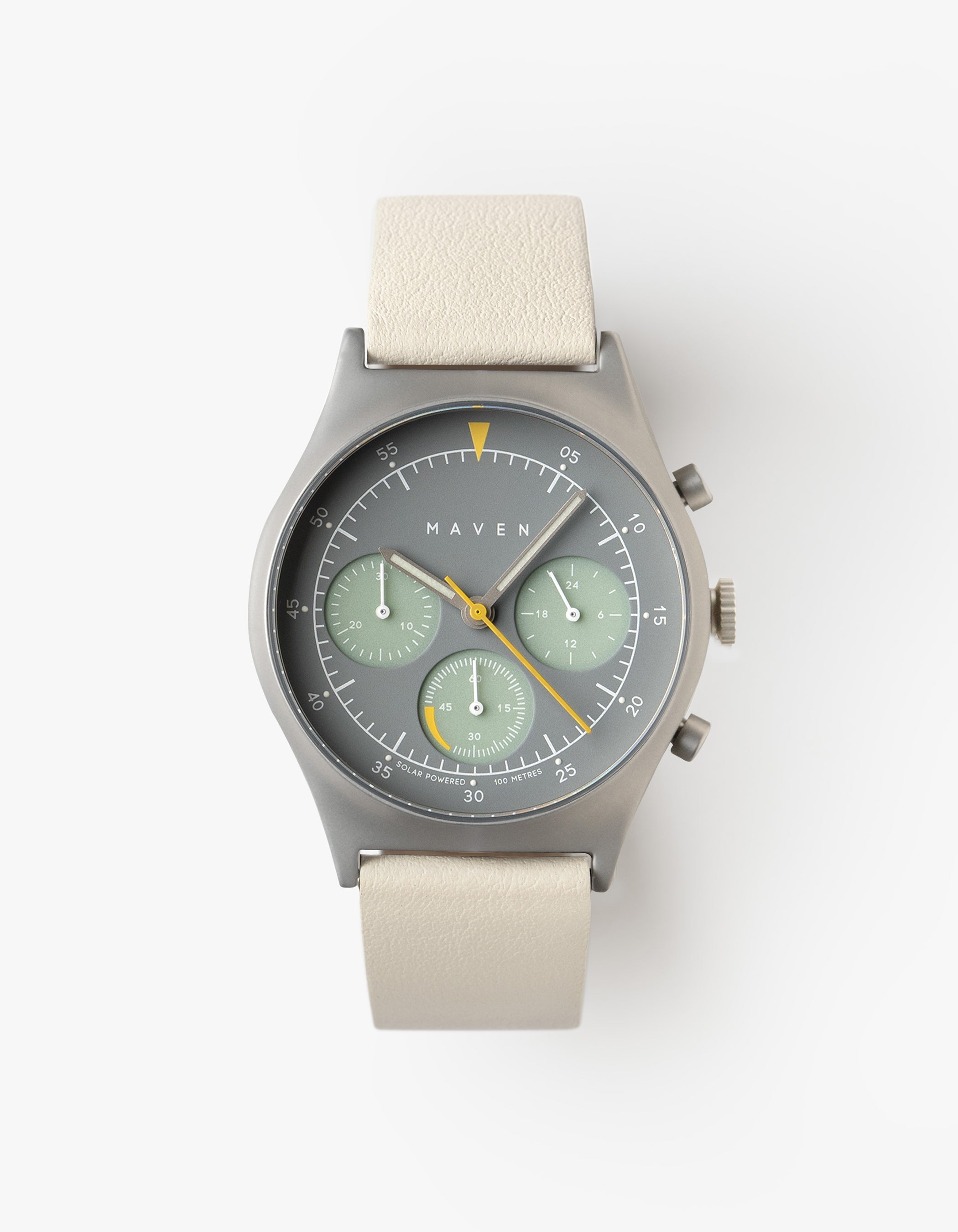 MUS SOLAR C-04 OFFWHITE | Solar Chronograph Watches | Maven