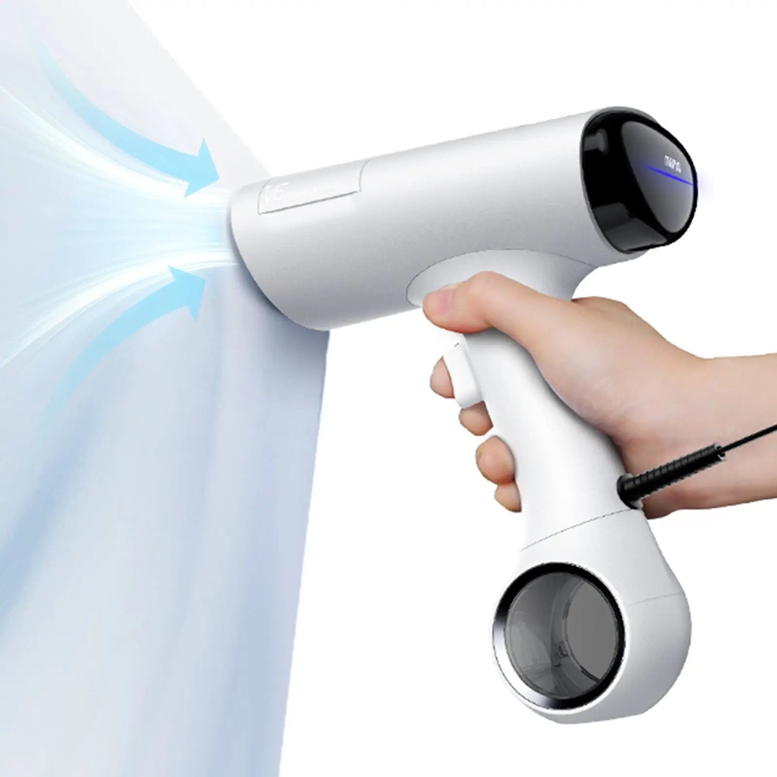 Morus V6吸着式衣類スチーマー 20秒即熱 片手操作 3段吸着力調整 脱臭