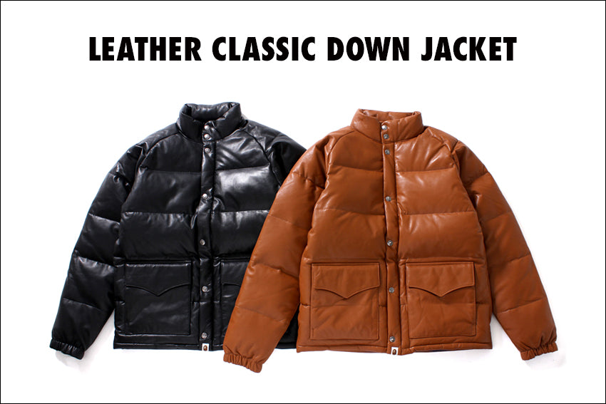 LEATHER CLASSIC DOWN JACKET | bape.com