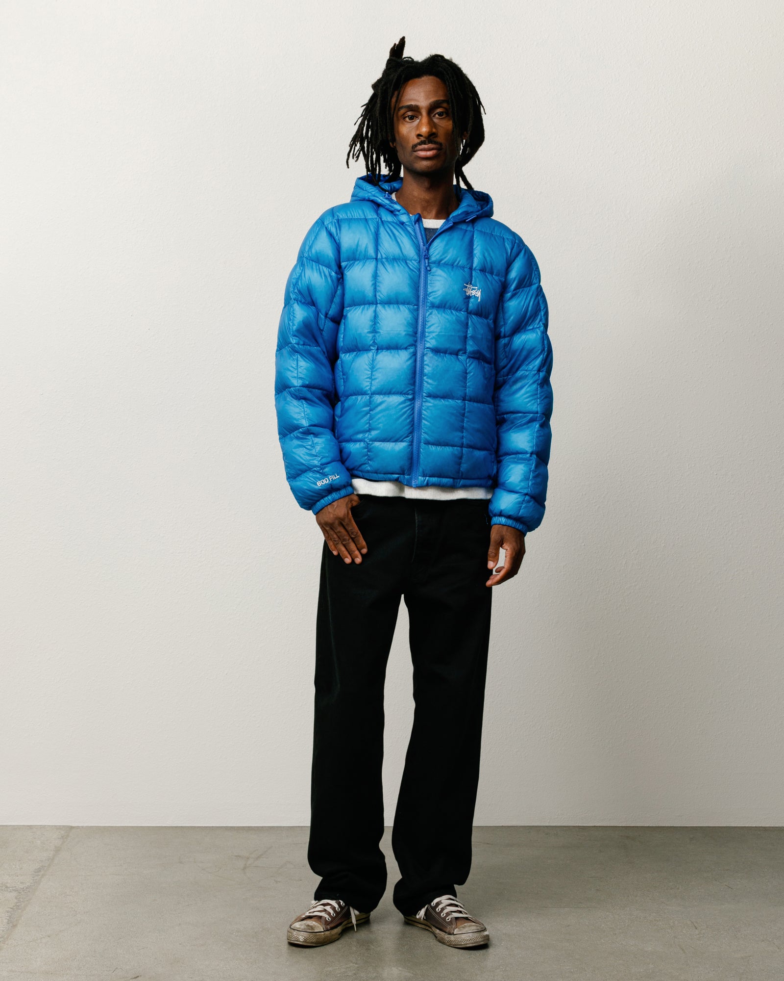 Midweight Hooded Puffer – Blue | Outerwear | Stüssy Japan