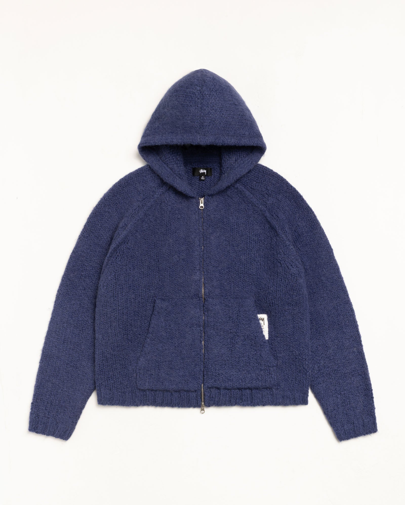 Chunky Knit Zip Hoodie – Blue | Knits | Stüssy Japan