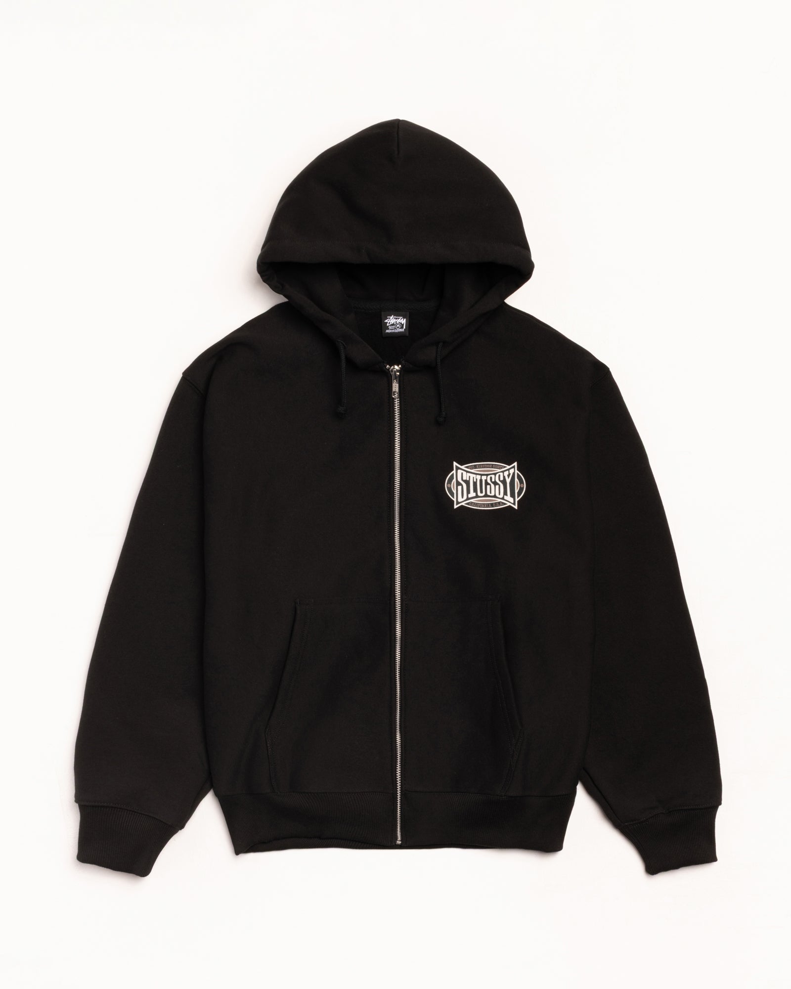 Champion Oval Zip Hoodie – Black | Sweats | Stüssy Japan