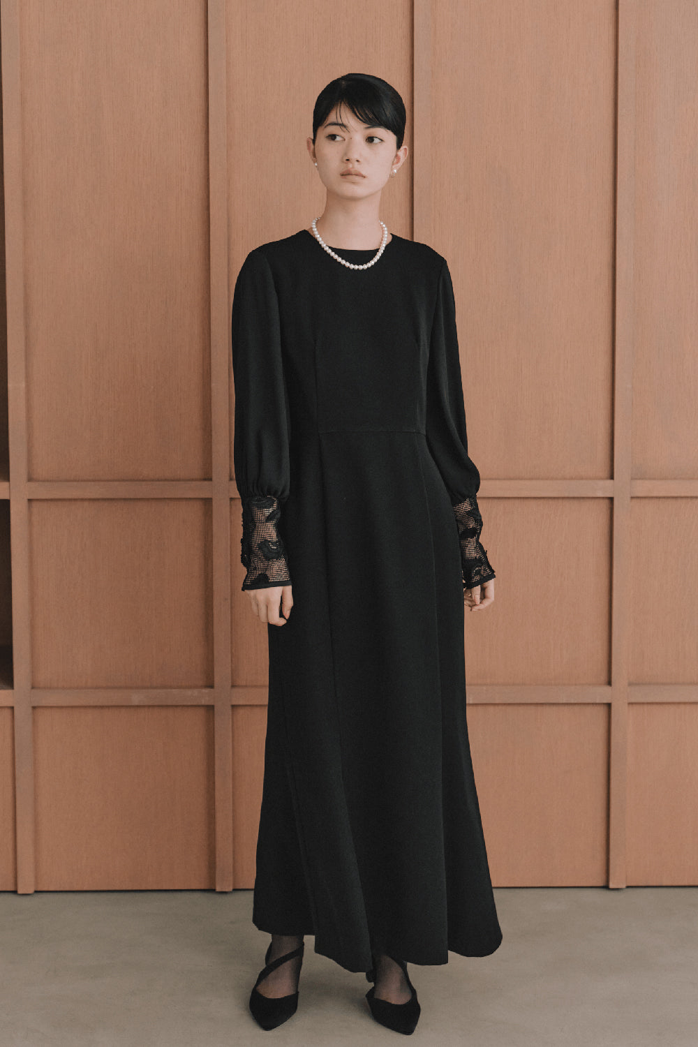 kaene公式オンラインストア エンブロイダリースリーブドレス / 100905