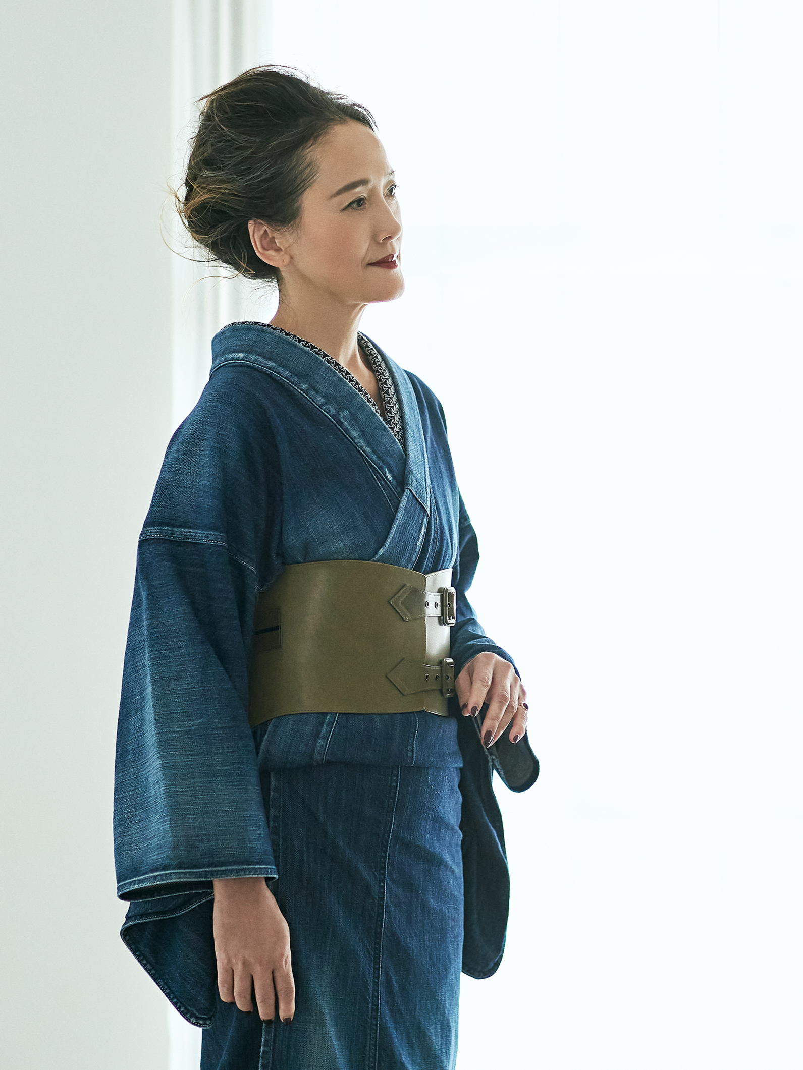 受注生産］帯ベルト｜カーキ｜KAPUKI｜レザー