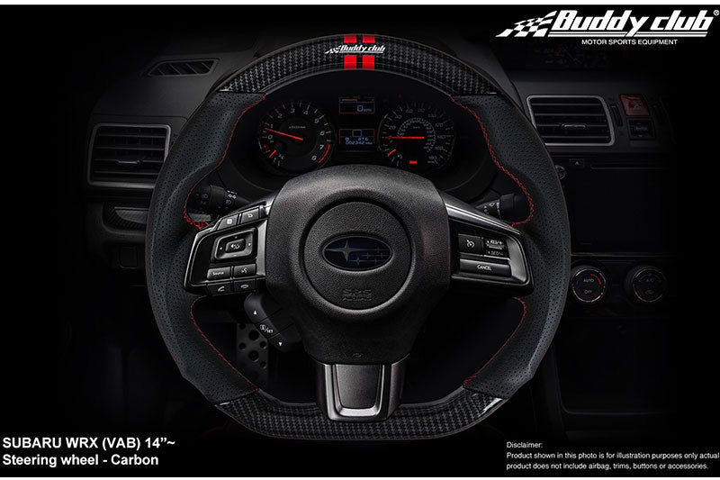 送料無料】BuddyClub カーボン/レザーステアリング SUBARU WRX(VAG/VAB)