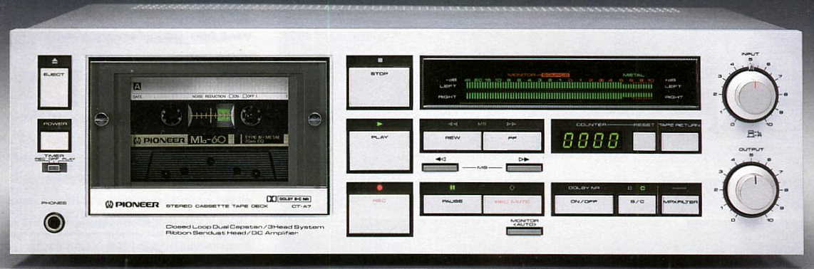 パイオニア ステレオカセットテープデッキ Pioneer CT-7 メーター付き