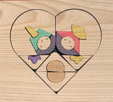 小黒三郎 組み木のひな人形 ハートびな 木のおもちゃ専門店 こどもの木
