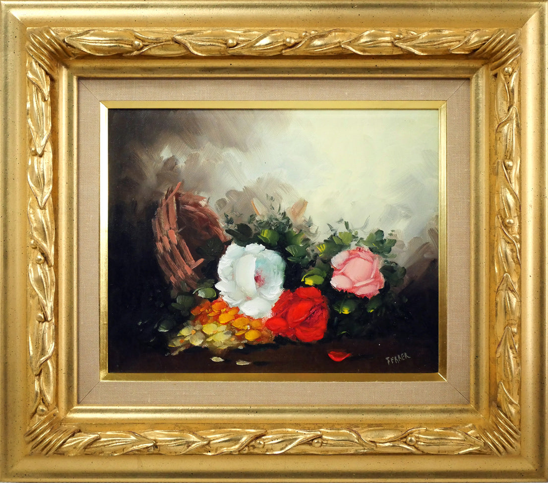 FERRER「薔薇」油絵・F3号 絵画買取・販売の小竹美術