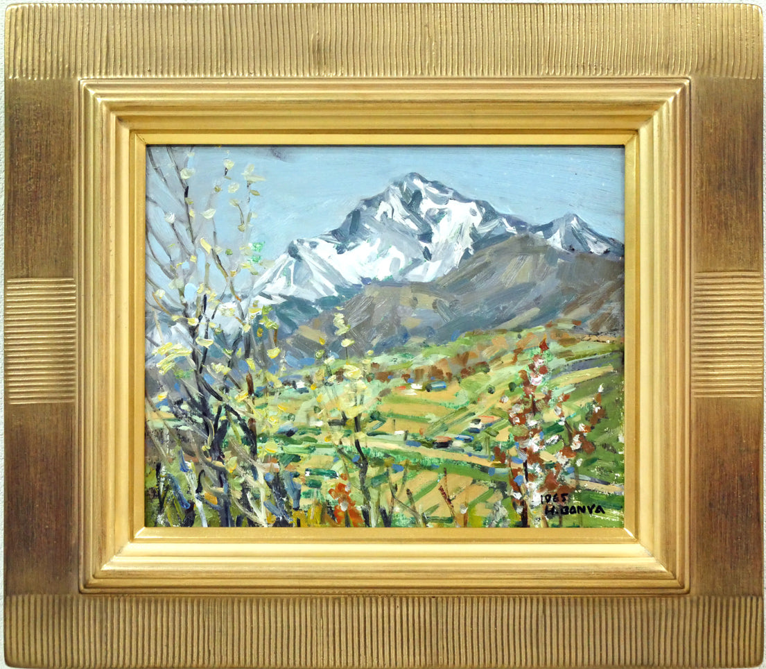 絵画・額縁・油絵・山本裕之・竹林・F4号・美術品・インテリア・雑貨