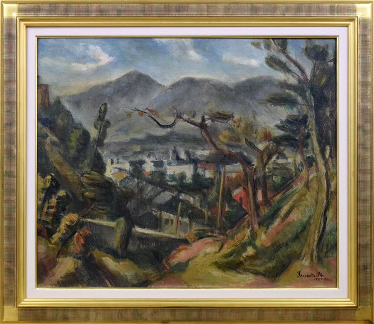 中村善策「北海道風景画」油絵・F20号 絵画買取・販売の小竹美術