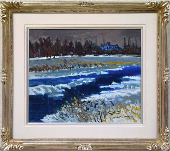 平泉 毛越寺行秋 油彩画・油絵 【公式通販】