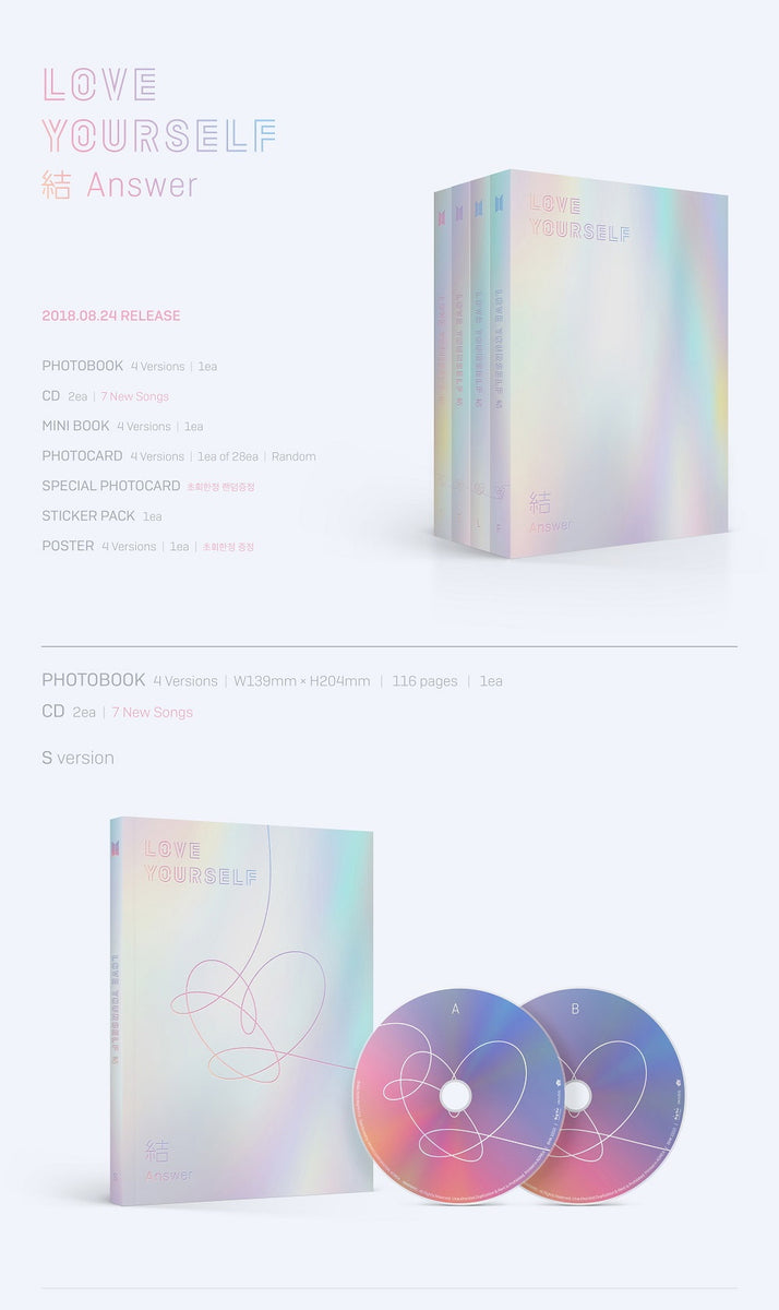 BTS - Love Yourself 結 Answer Album+Extra Photocards Set – KPOP MARKET