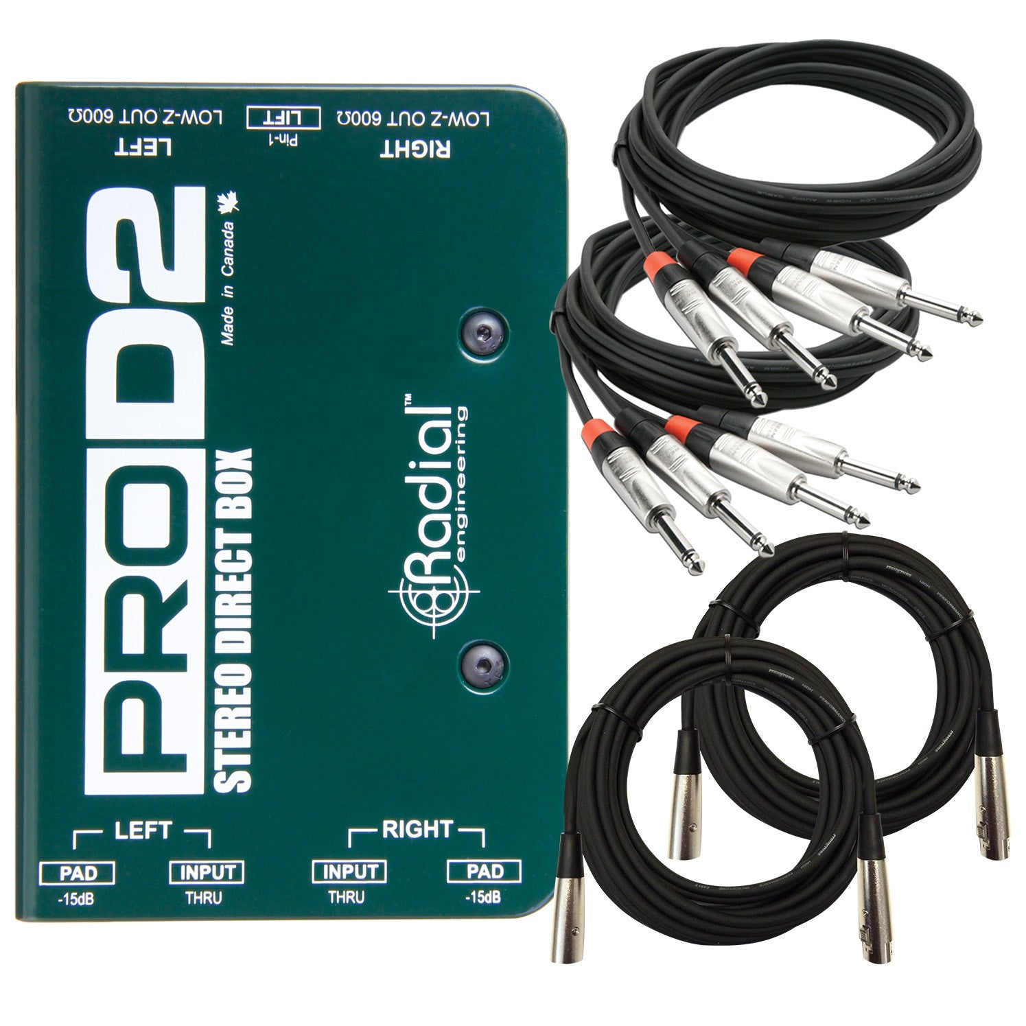 Radial ProD2 Stereo Direct Box COMPLETE CABLE KIT – Kraft Music