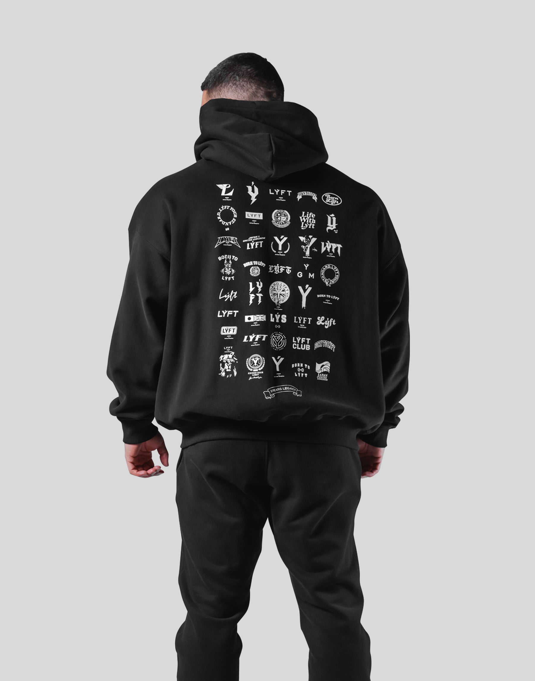 Heritage Logo Oversize Sweat Hoodie - Black – LÝFT