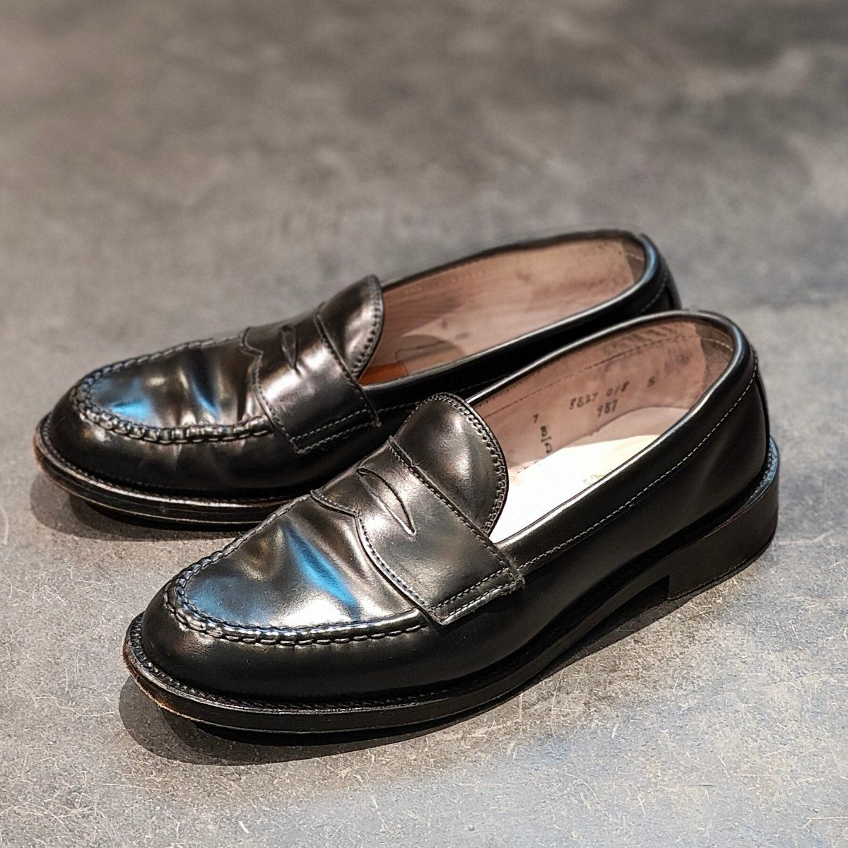 美品 【ALDEN】オールデン 987 ペニーローファー コードバン ブラック