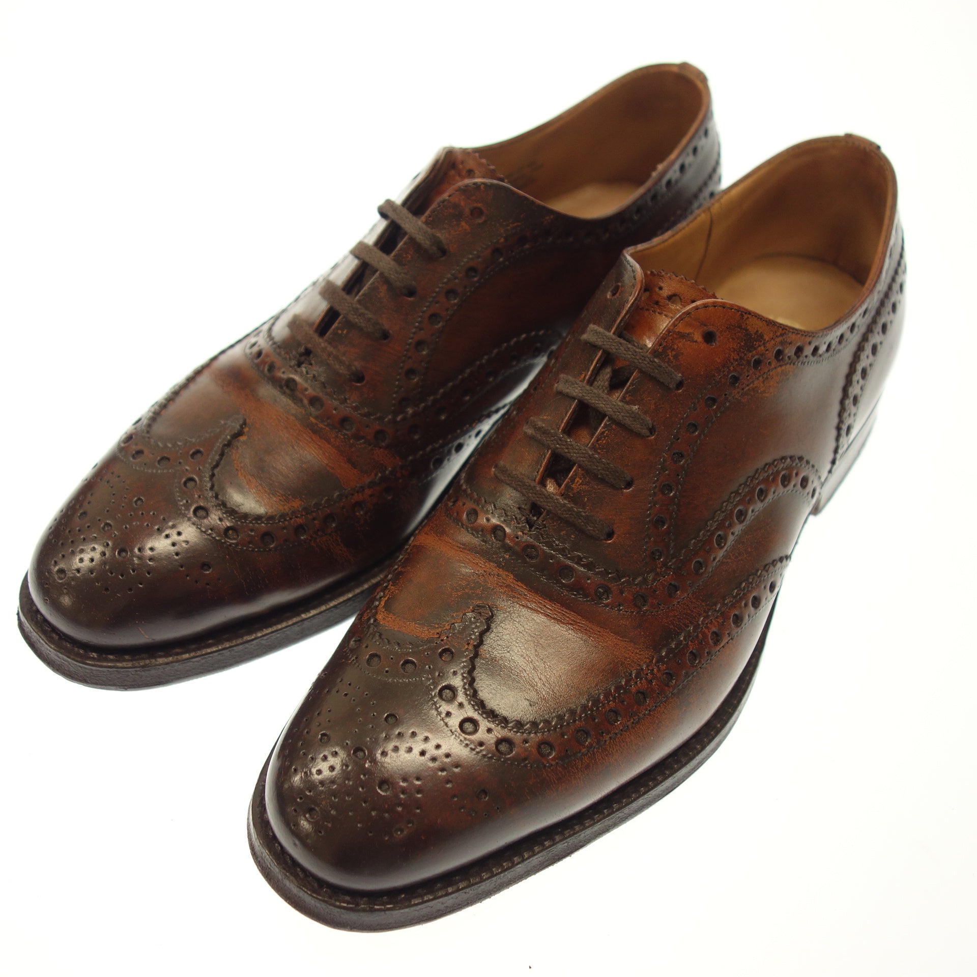 Churchs】チャーチ BRISBANE フルブローグ カーフ ブラウン サイズ UK7