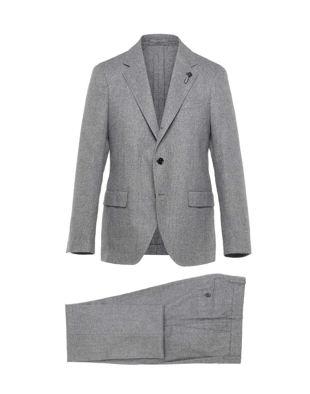 ウールカシミヤ ライトフランネル グレンチェックスーツ – LARDINI