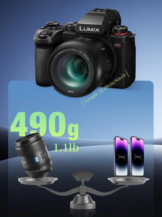 Sirui Aurora 35mm f/1.4 full-frame autofocus lens for L-mount