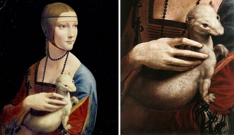 John Friedlinger (フリードリンガー）ー『猫を抱く貴婦人』 白貂を