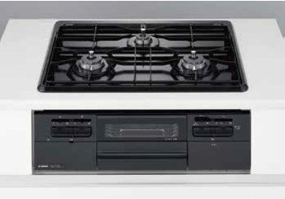 ハーマン ビルトイン 3口ガスコンロメタルトップ Metal Top無水両面焼