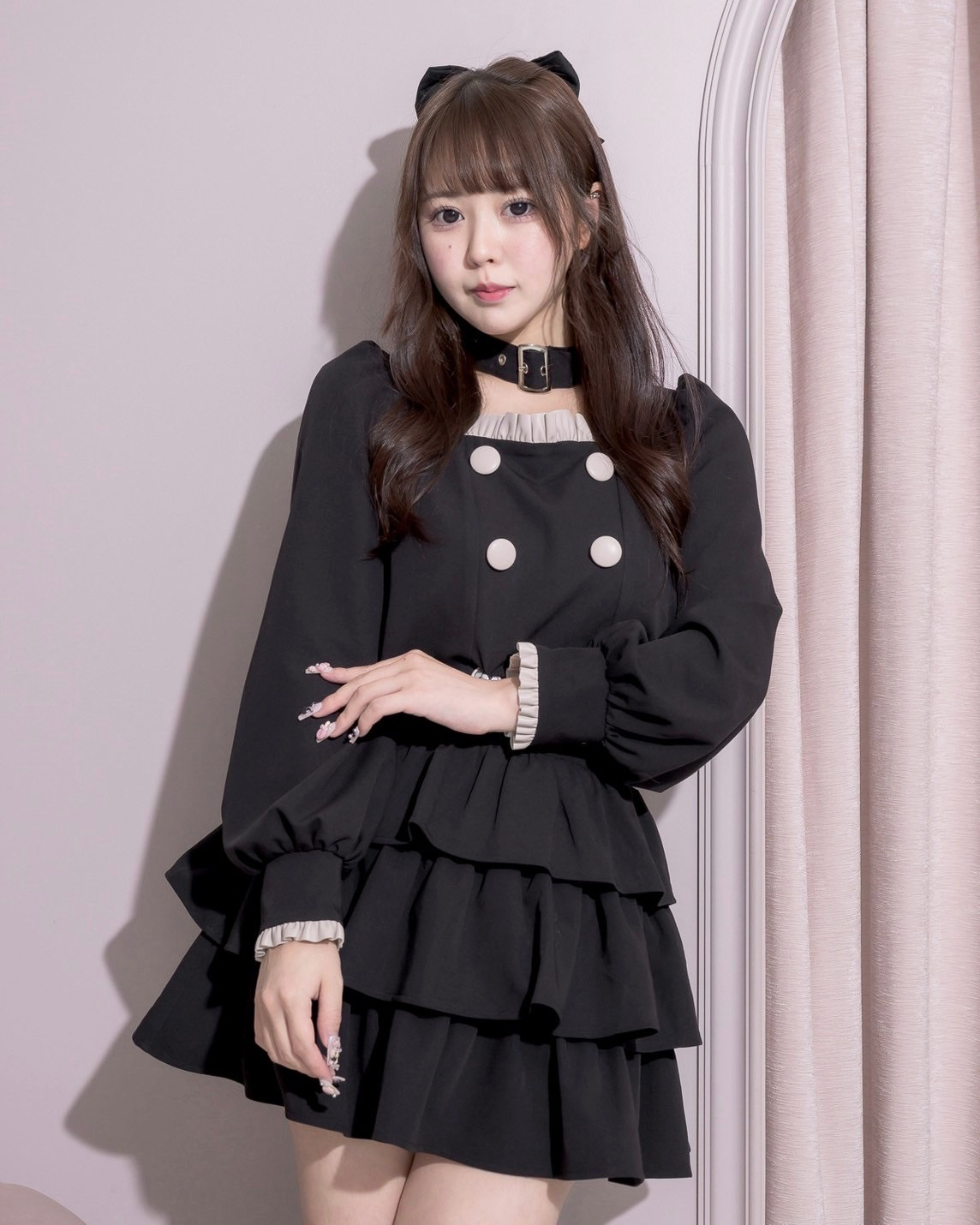 チョーカーベルトフリルトップス – pium