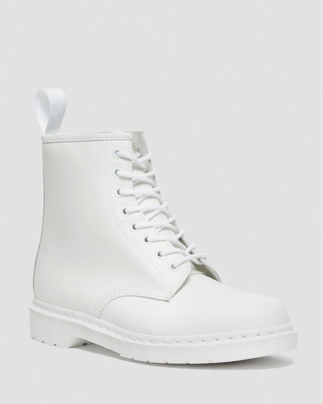 1460 Mono White Smooth Leather Lace Up Boot – Posers Hollywood