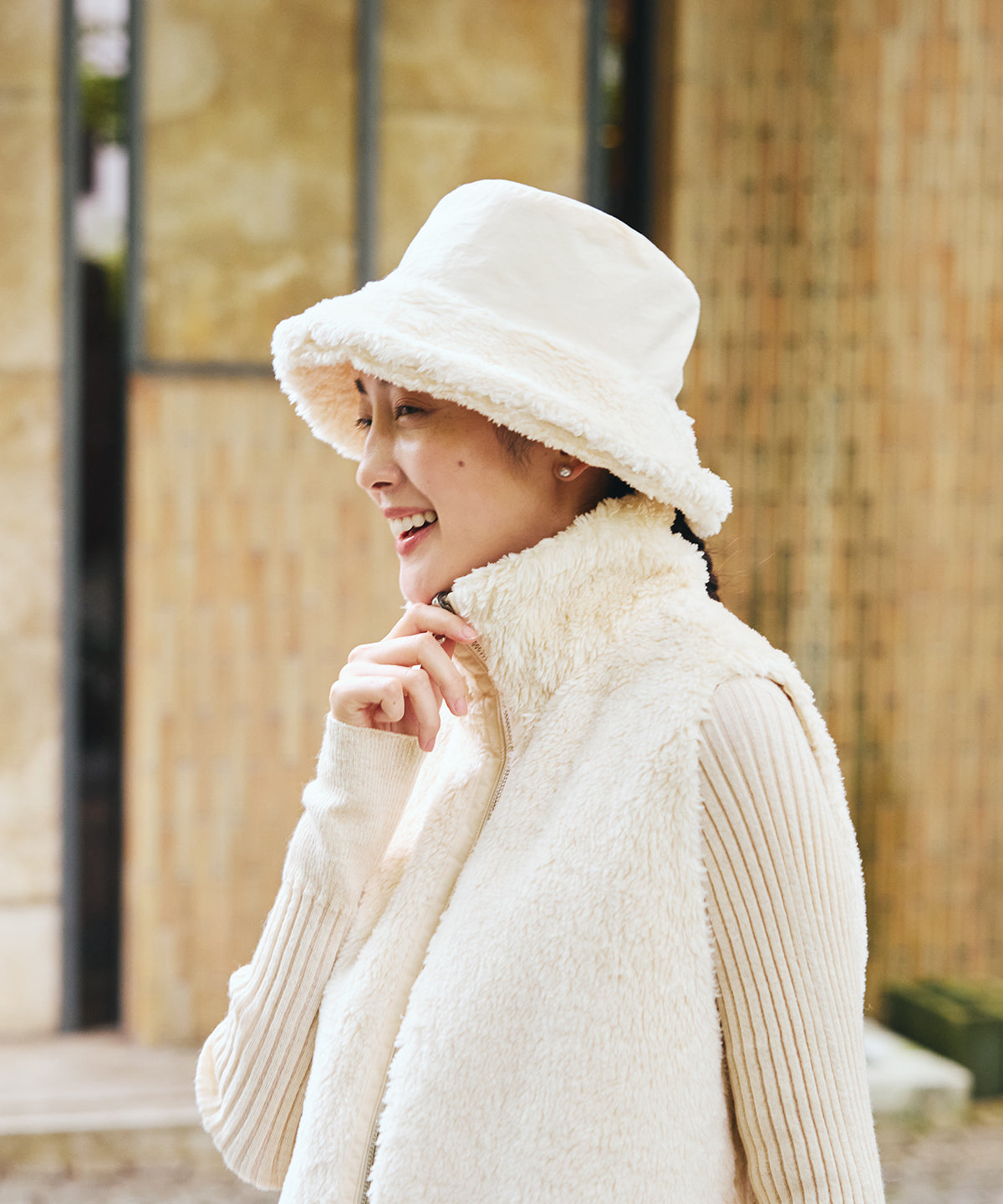 シロクマリバーシブルハット / オーガニックコットン – PRISTINE