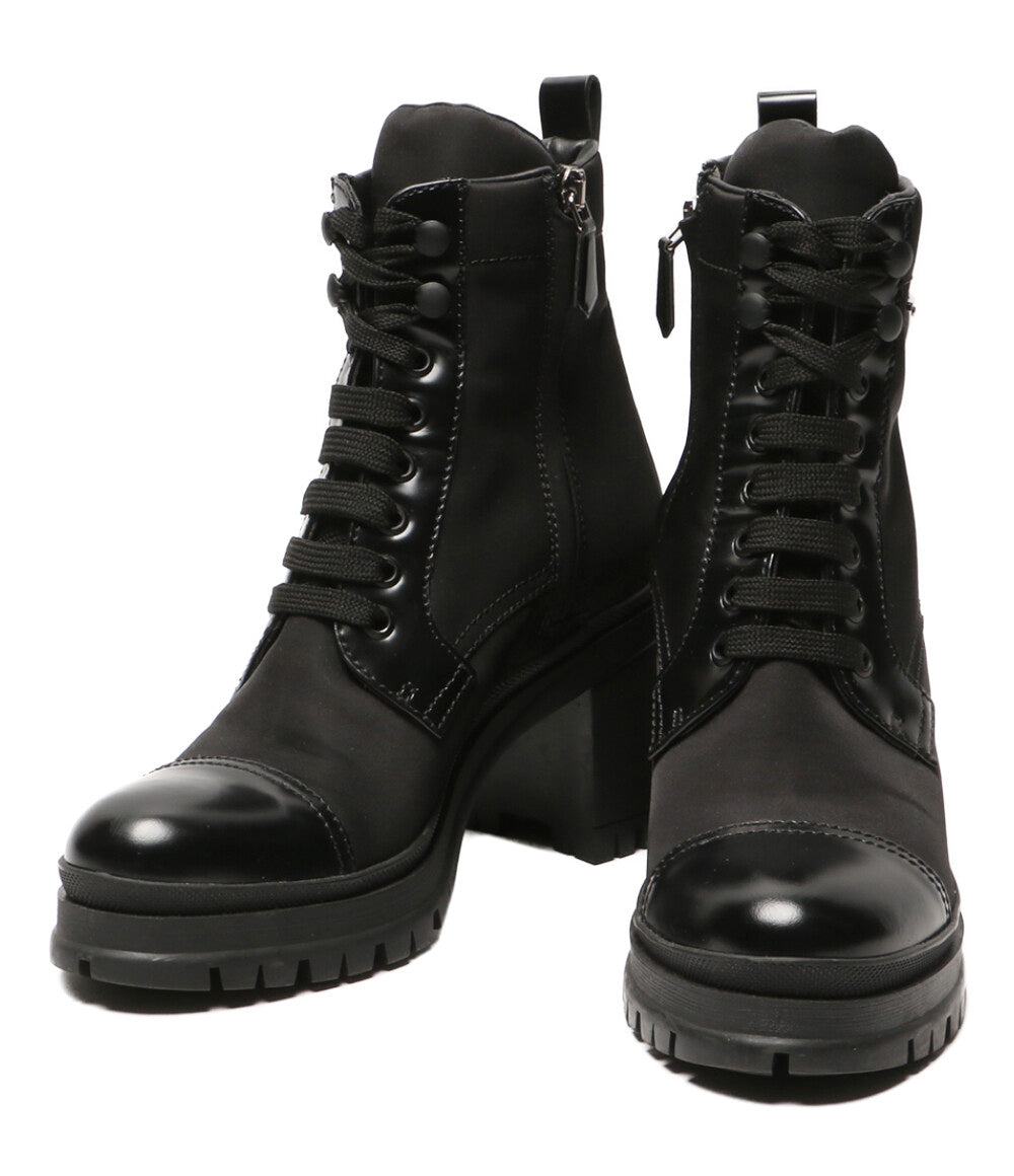 プラダ ブーツ RE NYLON レースアップ厚底ブ-ツ レディース SIZE 36