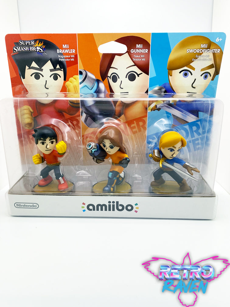 Mii 3 Pack (Super Smash Bros Series) - amiibo – Retro Raven Games