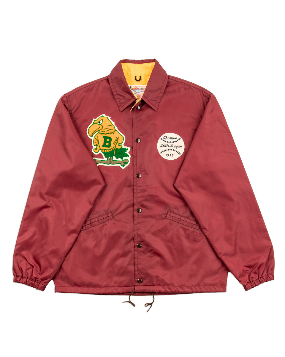 The Real McCoy's Nylon Coach Jacket / Birdies - Burgundy