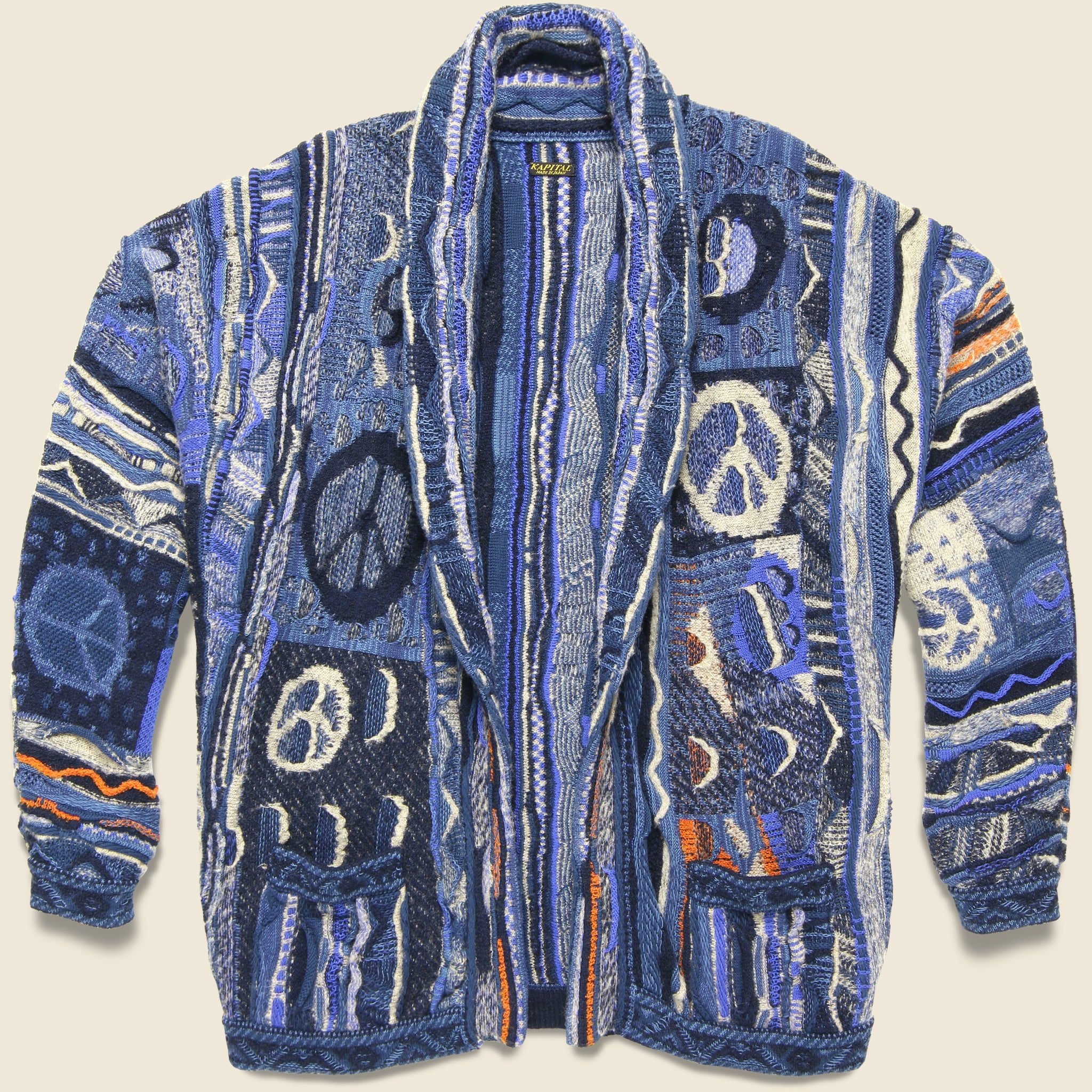 7G BORO Gaudy Knit Cardigan - Navy