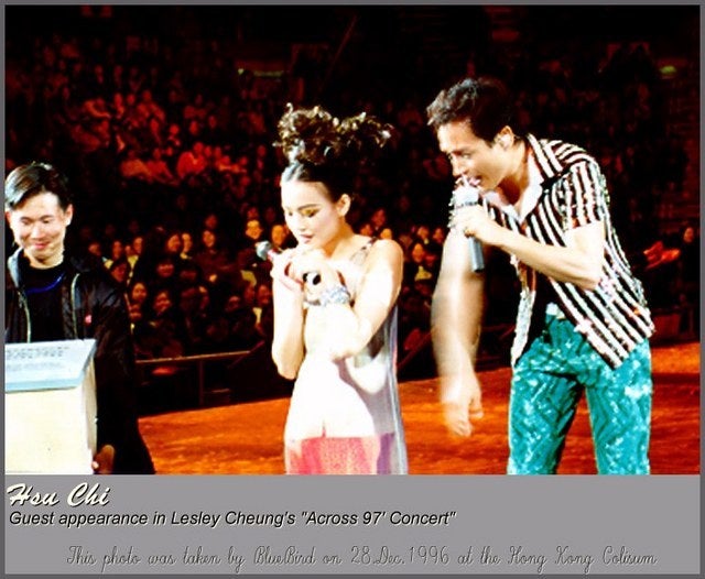 96年12月28日「張國榮跨越97」レスリー・チャン(張國榮)コンサート舒淇