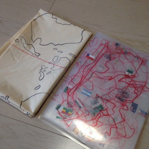 手作り＊続・巨大世界地図マット | 38の育児日記｜塾なし3きょうだい