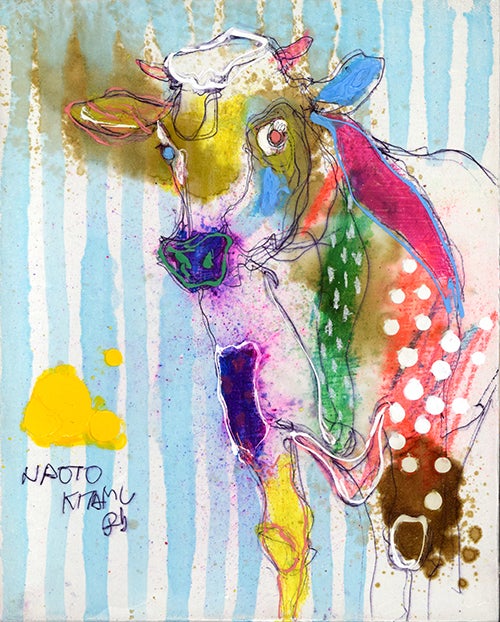 15048 何も考えなくても生きてられるだろ？ 牛 | 30000枚描いたら世界