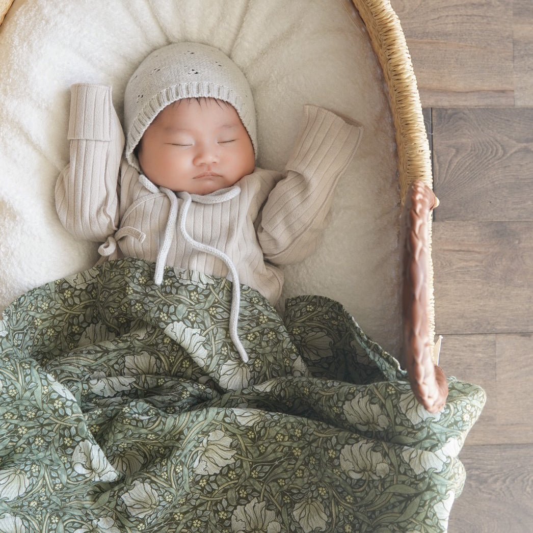 おくるみ ガーゼ｜花束スワドル ウィリアムモリス ピンパーネル