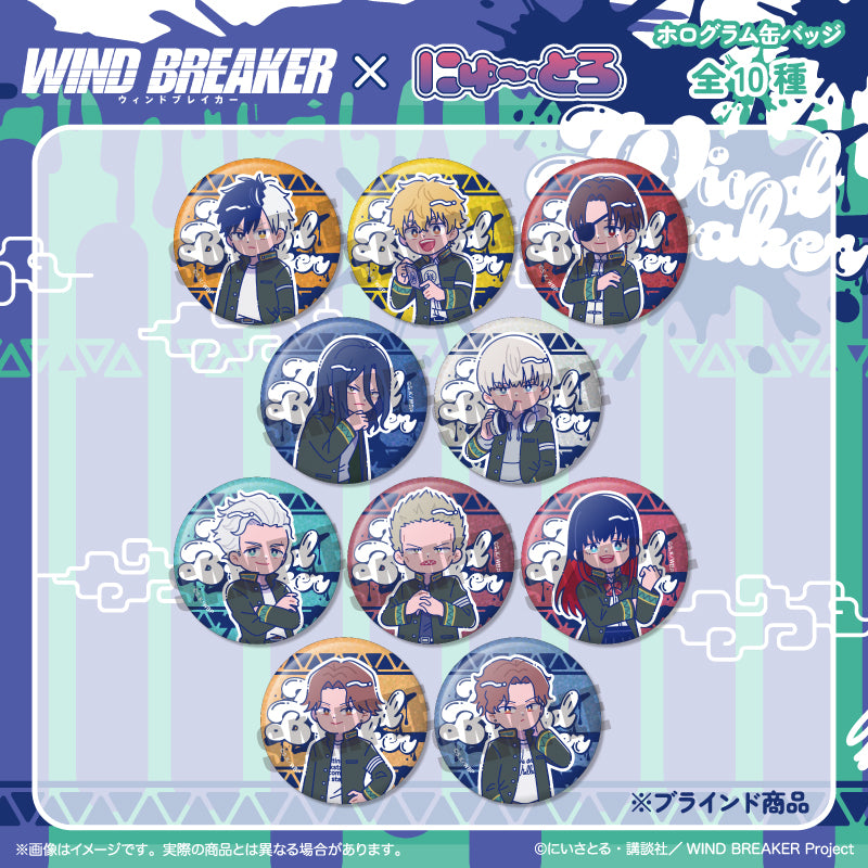 TVアニメ「WIND BREAKER」 にゅ〜とろ ホログラム缶バッジ – MENEGI