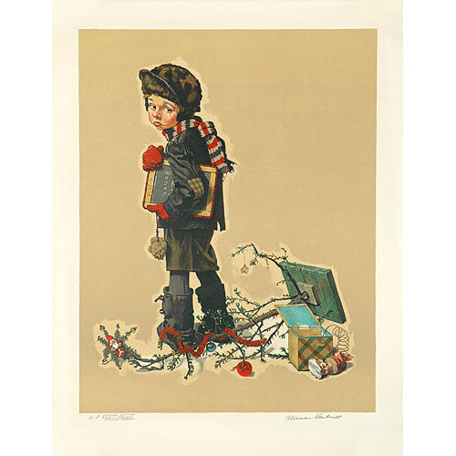Norman Rockwell After Christmas Signed Limited Edition Print from