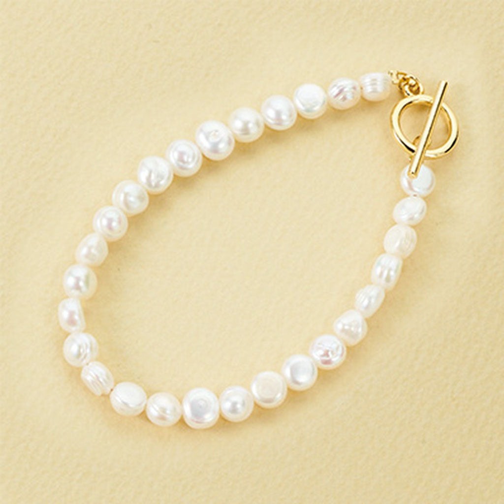 淡水パール連なるマンテルブレスレット – SUNHOSEKI