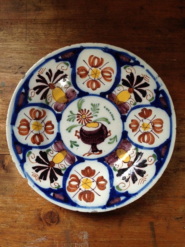 18世紀 デルフト色絵皿 - Grand montagne Antiques